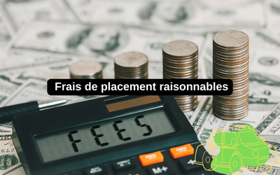 Frais de placement raisonnables